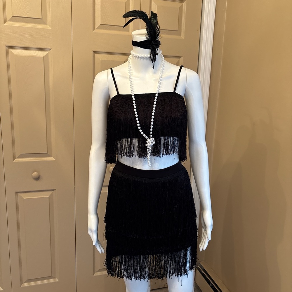 Adult two-piece flapper style HALLOWEEN costume